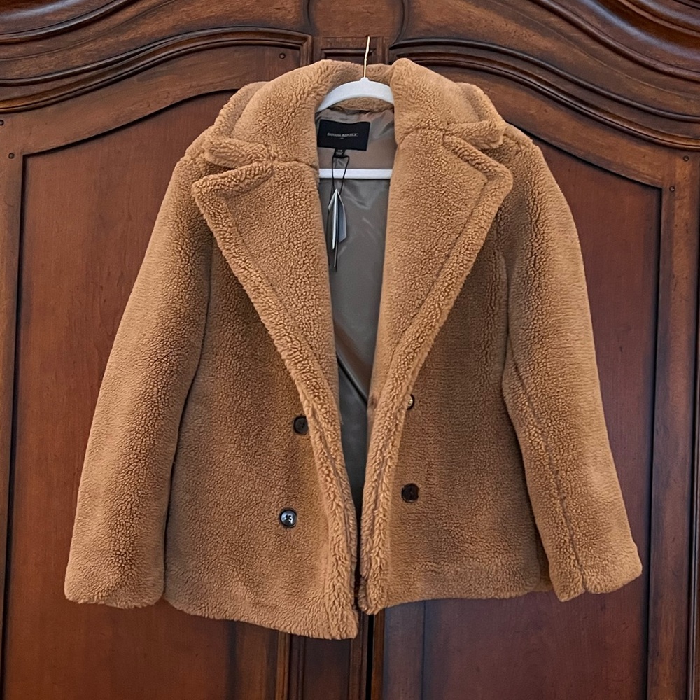 Shearling Double Breasted Coat
